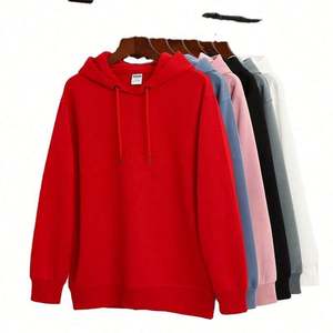 High Quality Cotton Terry Oversize Hoodie Thick <b>Drop</b> Shoulder Plain Blank Custom Men Hoodies - Product Image 3