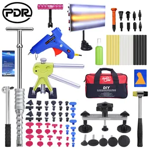 Super PDR auto body dent repair tools fix Slider hammer dent puller tool Kit led lamp board car body dent remover puller