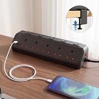 Support de fixation en gros pour station d'alimentation de bureau au Royaume-Uni, chargeur rapide USB-A 18W et USB-C 20W pour postes de travail
