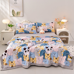 Mới Đến Đầy Màu Sắc In Ấn Bộ Đồ Giường Thiết Lập Mềm Mại Hai Màu Sắc Mùa Hè Chăn - Product Image 3