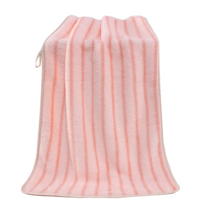 Coral Fleece Striped <b>Towel</b> 35x75 Cm Thickened Absorbent Face And Bath <b>Towel</b> Home Use Quick Dry Rectangle Shape - Product Image 5