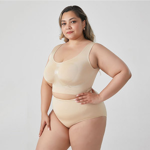 아늑한 데일리 웨어 브라 심리스 브라렛 파자마 가슴 패드 던지기 무선 플러스 사이즈 브라 도매 - Product Image 5