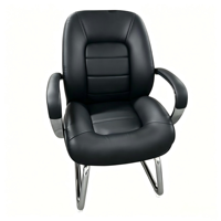 Fauteuil de bureau ergonomique haut dossier en cuir PU, pivotant et réglable, avec base chromée, pour dirigeant ou visiteur - Vente en gros