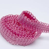 Bande élastique en nylon tricoté à bord festonné, dentelle picot, sangle élastique avec largeur personnalisable pour accessoires vestimentaires