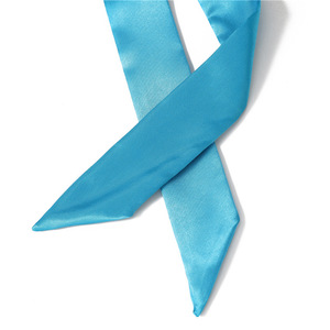 Pañuelo de satén de estilo liso para mujer, pañuelo para el cuello, monedero de seda para el pelo, bufanda, ASA, cinta, bolso, diadema - Product Image 4