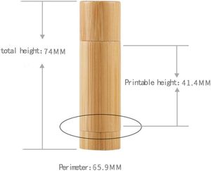 Bálsamo Labial y Protector Labial Ecológico Personalizado Recargable de Bambú/Madera con Tapa de Rosca y Tubo de 3.5g con Logotipo Personalizado - Product Image 4