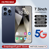 Teléfonos Inteligentes I15 Pro Max 5G 2025, los Más Vendidos, Nuevos, con Batería de 4000mAh+, Versión para China Continental