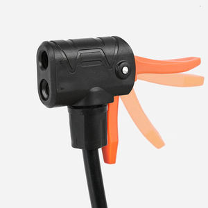 Pompe à pied pour vélo avec manomètre, poignée en T et pince pour tube, compatible avec les valves Schrader et Presta pour tous les vélos et ballons de sport - Product Image 4