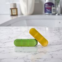 Boîte de Rangement Portable à 3 Compartiments Grande Capacité pour Médicaments avec Fonction de Sous-Emballage – Idéale pour les Voyages