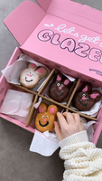 Boîte d'emballage en papier écologique de luxe pour pâtisserie, glissière, pour gâteaux, beignets, sushis, brownies, biscuits, avec inserts, best-seller en gros