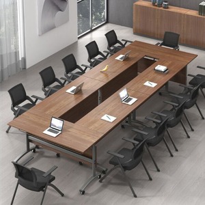 Table de conférence JMD-802, matériau du panneau pliable, pour la formation, le bureau, les salles de réunion - Product Image 1