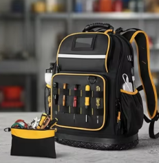 Sac à dos d'électricien professionnel portable avec logo personnalisé, base en caoutchouc robuste, ceinture durable, ensembles d'outils, sacs et kits - Product Image 3