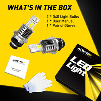 Ampoules de phare LED AUXITO D4S, lumière blanche 6500K, remplacement direct des ampoules HID, double 1:1, ampoules de phare HID