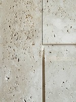 Panneaux muraux en pierre artificielle à texture travertin, revêtement décoratif flexible pour fonds intérieurs courbes