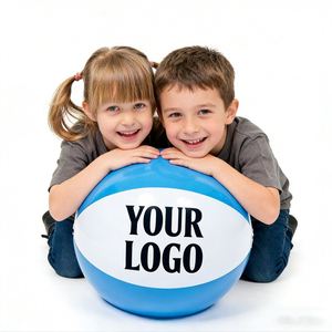 Venta al por Mayor de Fábrica, Pelotas Inflables de PVC con Impresión Colorida Ecológica Personalizadas, Pelotas de Juguete de Playa Arcoíris para Promoción - Product Image 2
