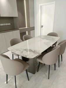 Tavolo da tavolo e sedia pietra italiana combinazione moderna semplice <span class=keywords><strong>high</strong></span>-end rettangolare famiglia piccolo tavolo di famiglia - Product Image 5