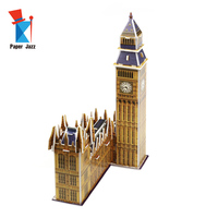 Vente chaude Jouets Éducatifs Pour Enfants DIY Assembler Big Ben Papier Modèle Monde Célèbre Bâtiment 3D Puzzle