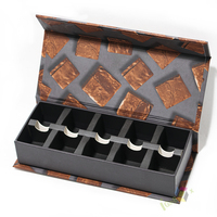 Galletas de caramelo de Navidad de lujo con estampado en caliente personalizado, barra dulce con caja de regalo de embalaje de papel de Chocolate vacía
