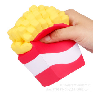 Pu Fries <b>Squishy</b> Toy 5-7 Years Unisex Fidget Stress Relief Toy - Product Image 3