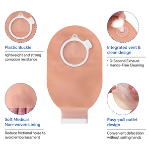 Zodelo กระเป๋าทึบแสงสองชิ้นได้รับการรับรองจาก IOS & CE สำหรับการดูแล iostomy <span class=keywords><strong>Stoma</strong></span> - Product Image 2