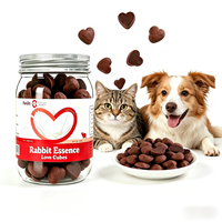 Friandises lyophilisées en forme de cœur au sang de lapin, riches en protéines, sans céréales, pour chiens et chats, OEM/ODM FurZo – Renforce l'immunité et la santé de la peau et du pelage