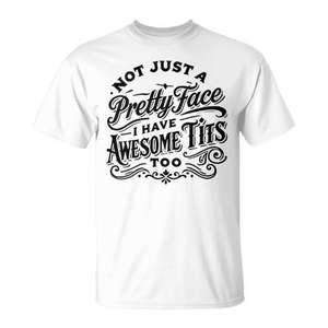 No solo una cara bonita, también tengo unos senos geniales, camiseta, ropa para parejas. - Product Image 3