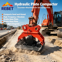 Compacteur à plaques vibrant REBET pour excavatrice, pour le compactage du sol, certifié CE, directement de l'usine