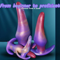 Nouveau Plug Anal en Silicone Liquide Coloré, Design Ancre de Bateau, Jouet de Masturbation, Dildo Réaliste, Accessoire Sexuel SM