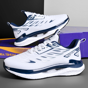 Chaussures de course et de marche décontractées pour hommes avec logo personnalisé, semelle à bulles, amortissantes, respirantes, style streetwear - Product Image 2
