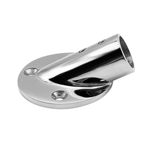 Stainless Steel Round Tube Mount Bracket 316 Marine Hardware Deck Handrail <b>Flange</b> For Yacht Accessories Retrofit Upgrade - Product Image 1