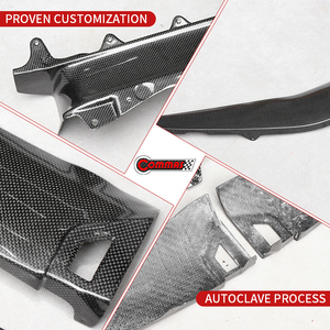Accessoires automobiles : Déflecteur d'air interne en carbone sec pour pare-chocs avant Ferrari 296GTB, Spoiler interne de pare-chocs avant - Product Image 3
