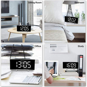 Reloj despertador Digital con pantalla LED curvada especial
