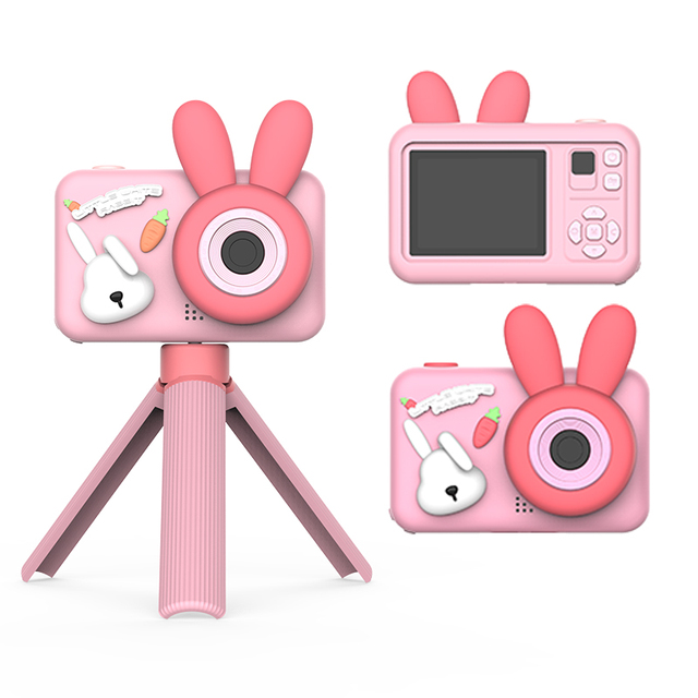 Factory Wholesale Mini Children Digital Camera Animal Rabbit Kids Camera Gifts for 4-8 Year Old Girls and Boys