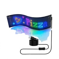 Panneau d'affichage numérique LED couleur programmable par application Bluetooth pour voiture, panneau matriciel à messages défilants USB 5V pour magasin de détail