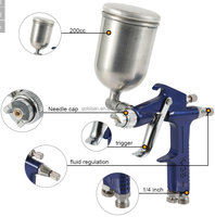 TOLHIT K-3 HVLP 0.5mm 200cc Mini pulvérisateur de peinture de voiture automatique à alimentation par gravité pistolet à air haute pression personnalisable en aluminium OEM