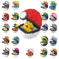 Meilleures ventes 2026 : 20 boules Pokémon différentes en briques nano plastiques, blocs de construction micro emboîtables, blocs de construction 3D pour enfants