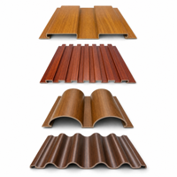 Panneau de plafond en aluminium à profil escalonné, finition grain de bois, classe résistante au feu, léger, bande linéaire, longueur personnalisée 1,2 m 1,8 m