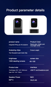 FEELWOW Mini Portable Home <b>Projector</b> 1080p 240 Ansi Lifting Pantilt Sound <b>Android</b> 9 TS-1 2GB RAM Portable <b>Projector</b> TS-1 - Product Image 6