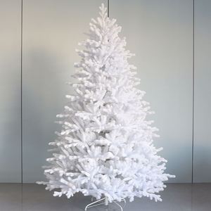 Árbol de Navidad Artificial Preiluminado Blanco con Luces LED, de PE y PVC, en Oferta de Fábrica - Product Image 2