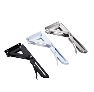 Staffa Angolare Pieghevole in Acciaio Inox Marca JG, per Letti e Mensole, Bianco/Nero, 4-12 Pollici, Disponibile OEM - Product Image 4