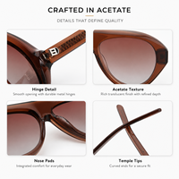 Lunettes de soleil vintage en acétate pour hommes, lunettes de soleil rétro de luxe pour femmes, surdimensionnées, avec logo personnalisé, lunettes tendance, vente en gros
