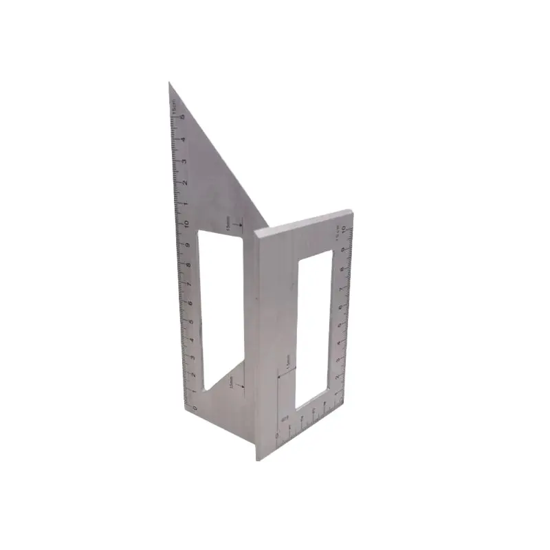 Règle multifonction carrée en bois en alliage d'aluminium, jauge de 45 à 90 degrés, travail du bois