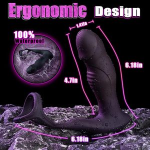 Vibrador <span class=keywords><strong>Anal</strong></span> 4 en 1, masajeador de próstata con anillo para pene, tapón <span class=keywords><strong>Anal</strong></span> para hombres, Juguetes sexuales, Control remoto, tapón <span class=keywords><strong>Anal</strong></span>, consolador, juguete sexual masculino para adultos - Product Image 6