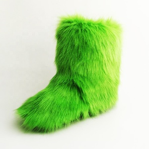 Stivali in Pelliccia Sintetica alla Moda per Adulti e Bambini, Scarpe Invernali per Donne e Ragazze, Stivali Viola - Product Image 4