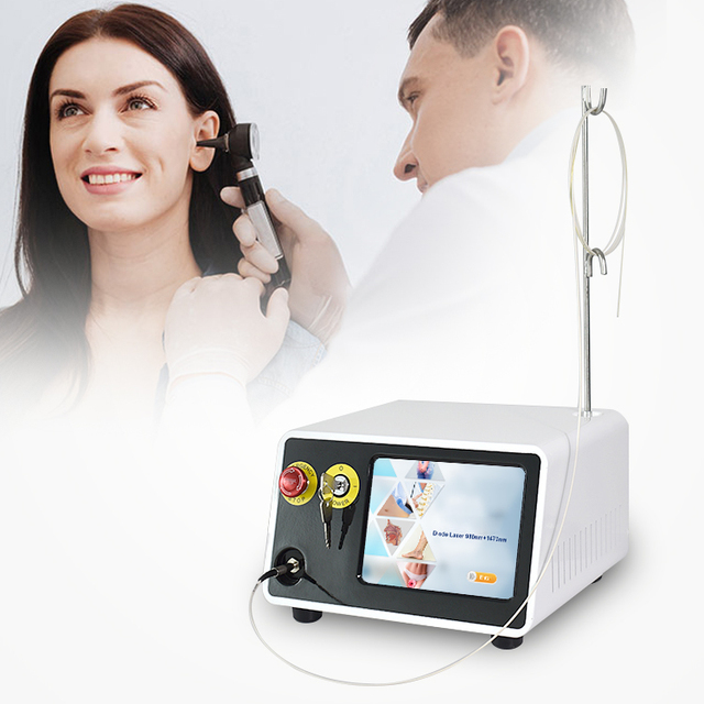 2025 Hot Sale  Diode Laser 980+1470nm Ear Nose and Throat Treatment Dual Wavelength Machine Otorhinolaryngology