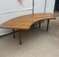 Table de salle à manger en pin massif de 183*91 cm (6 pieds) pour événements, tables pliantes serpentin en forme de S pour mariage