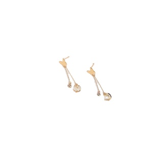 Manufacturers sell alloy opal stone butterfly crystal earrings for women - Product Image 3