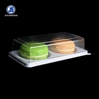 Boîte en plastique alimentaire transparente personnalisée Macaron Pâtisserie Dessert Mochi Conteneur d'emballage de gâteau