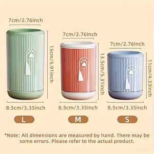 पुनः प्रयोज्य पोर्टेबल पीपी पालतू पाव क्लीनर कप गैर विषैले नरम ब्रश पर्यावरण अनुकूल मालिश आसान कुत्ते पालतू जानवर - Product Image 2