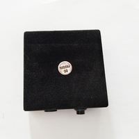 Base pour projecteur de lumière led, plaque carrée en bois, noir mat, pour bouteille carrée en cristal 3D 9x9cm